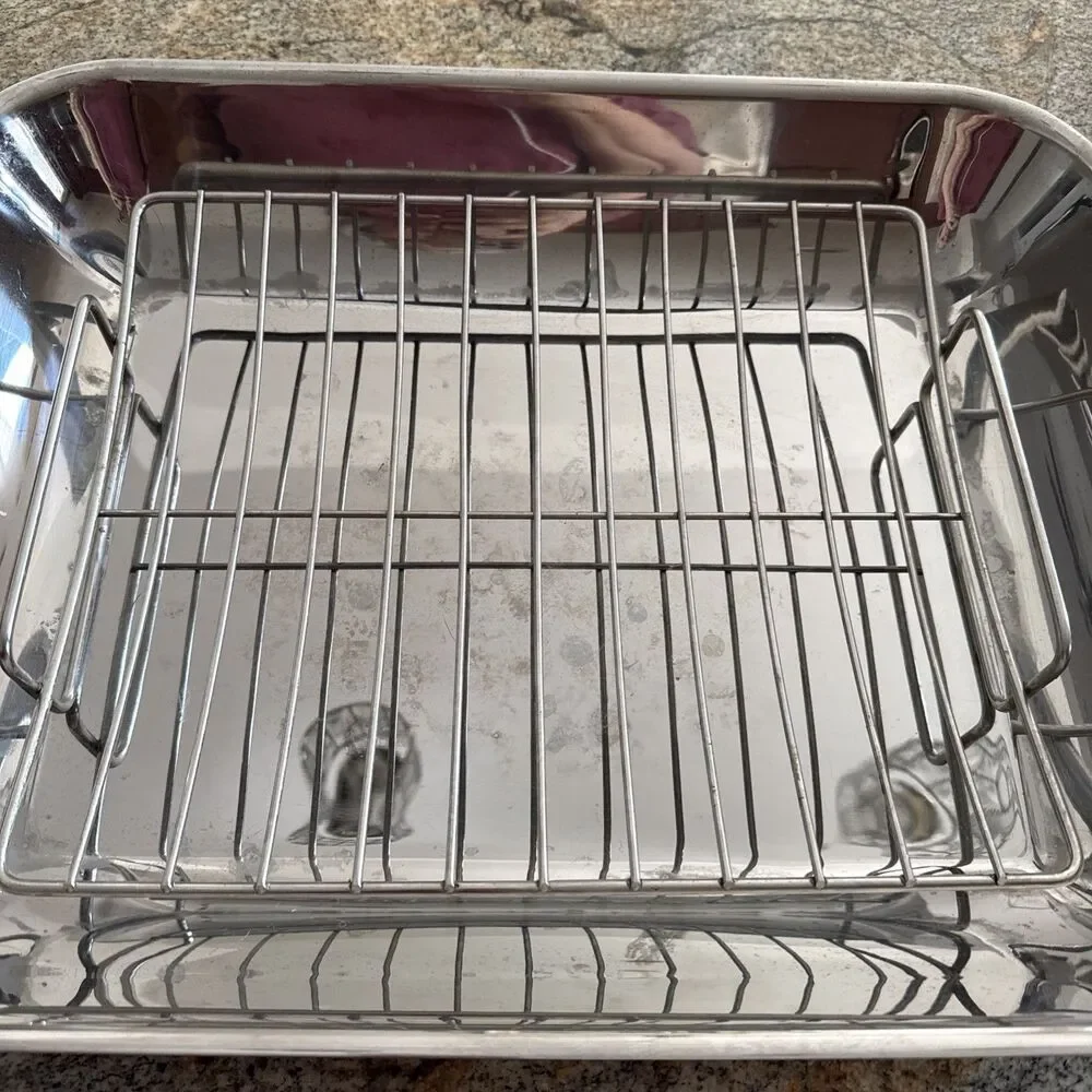 Williams Sonoma by Hestan Thermo-Clad Stainless Steel Flared 18” Roaster